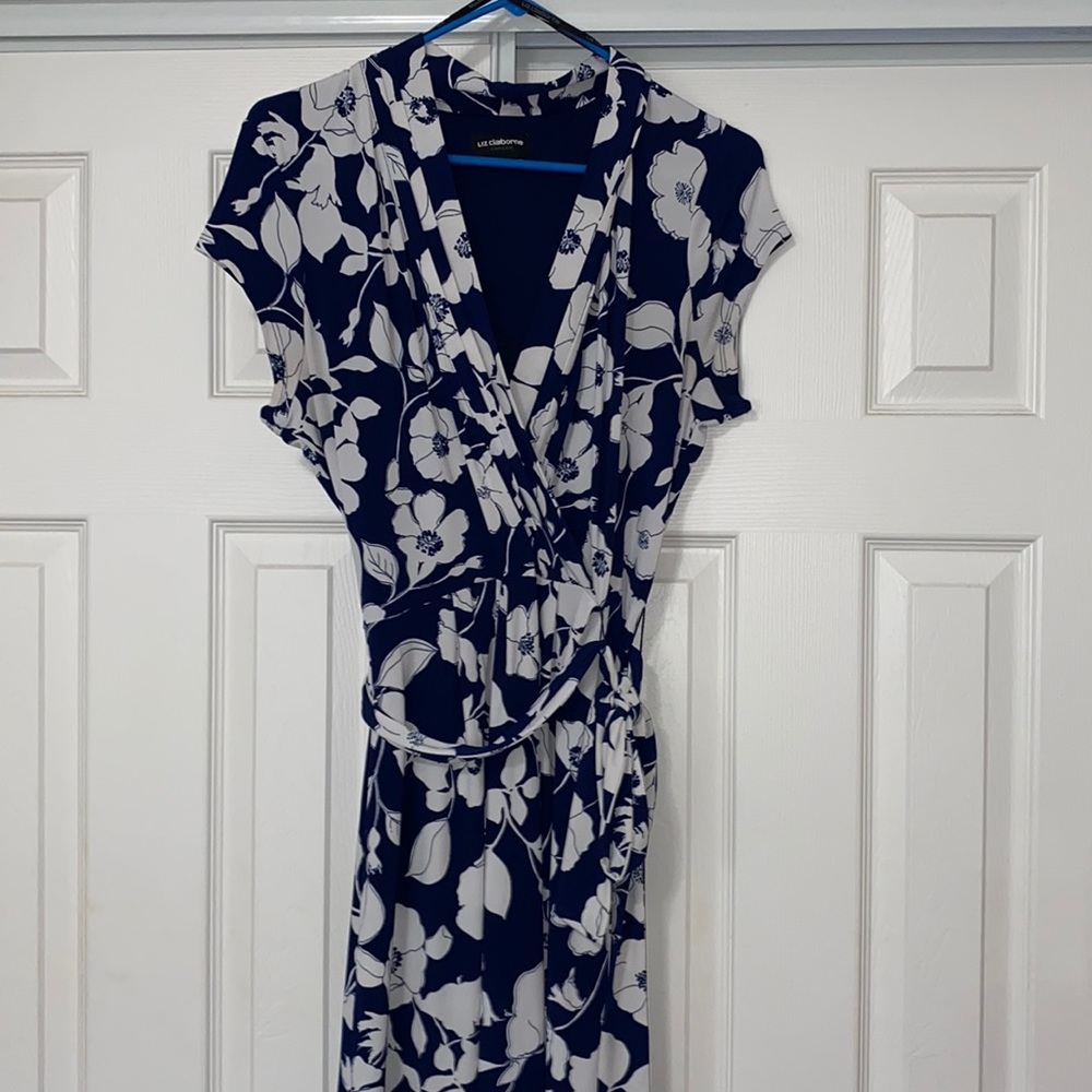 Navy and floral dress (Liz Claiborne Career)
